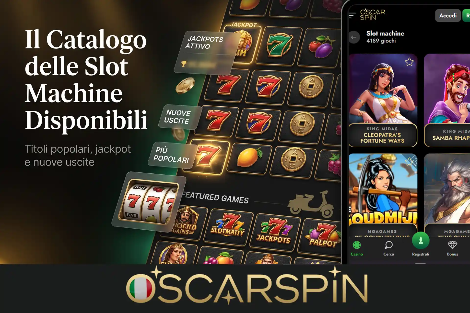 Oscar Spin Casino: catalogo slot complete